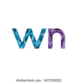 colorful triangle abstract letter initials
