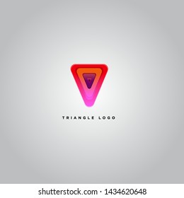 Colorful Triangle Abstract Logo Vector
Letter V