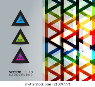 Colorful Triangle Background Design Eps 10