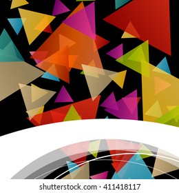 Colorful triangle background vector abstract illustration