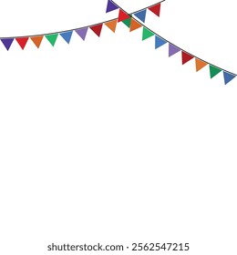 Colorful Triangle Bunting Decoration used in any festival 