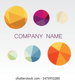 colorful triangle and cook logo. overlapping color template design vector  
