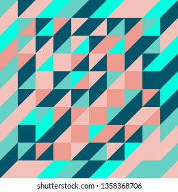 Colorful triangle geometric abstract background in vector