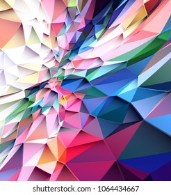 Colorful triangle geometric triangle shapes, triangular & polygon backgound.