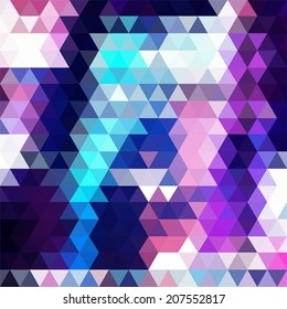 Colorful triangle geometric vector background, backdrop for design poster or flyer