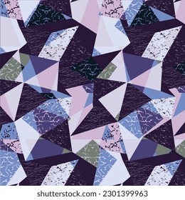 Colorful triangle grungy abstract pattern wallpaper print