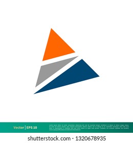 colorful Triangle Icon Vector Logo Template Illustration Design. Vector EPS 10.