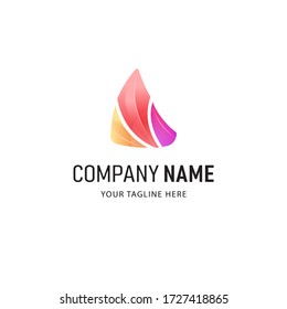 Ilustración del vector de diseño con logotipo abstracto colorido 