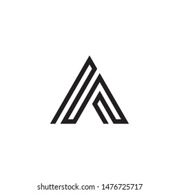 colorful triangle logo design, line art triangle logo, play icon, music player, letter a logo, abstract triangle