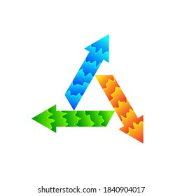 plantilla de diseño de logotipo triangular ilustración vectorial
