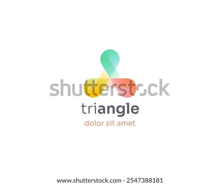 Colorful triangle logo with smooth gradient