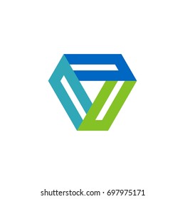 Colorful Triangle Logo Template Illustration Design. Vector EPS 10.