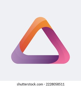 Diseño de vectores con el logotipo del triángulo colorido.