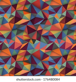 colorful, triangle modern seamless pattern, abstract background
