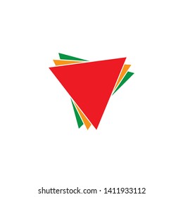 colorful triangle paper decoration vector