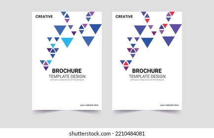 Colorful Triangle Pattern brochure cover, Brochure, Annual Report, Magazine, Poster, Portfolio, Flyer, Brochure cover, A4