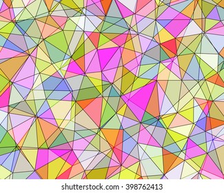 colorful triangle pattern, stained glass texture, mosaic picture, abstract image, editable vector illustration