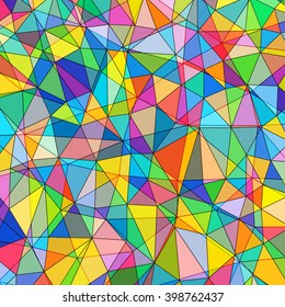 colorful triangle pattern, stained glass texture, mosaic picture, abstract image, editable vector illustration