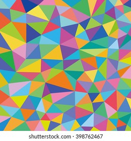 colorful triangle pattern, stained glass texture, mosaic picture, abstract image, vector illustration