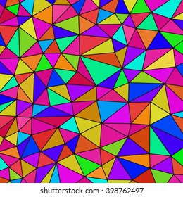 colorful triangle pattern, stained glass texture, mosaic picture, abstract image, vector illustration