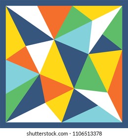 colorful triangle scarf pattern