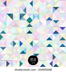 Colorful triangle seamless pattern. Geometric shapes abstract background.