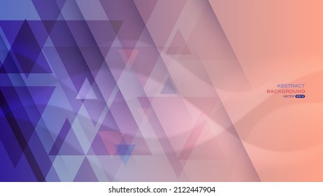 Colorful Triangle shape geometric with lines abstract background. Vector illustration