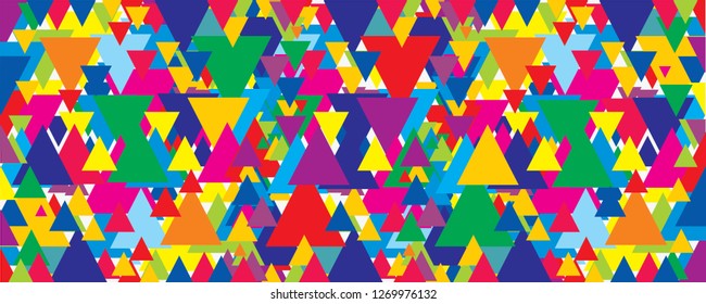 colorful triangle shapes background vector