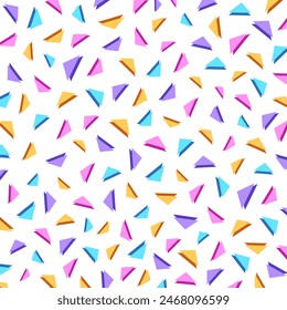 Colorful Triangle Shapes Confetti Pattern Background Vector Illustration