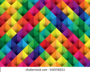 Colorful triangle sorting vector design background