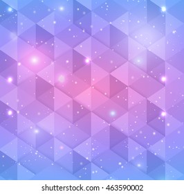 Colorful triangle style background. Universe inspired.