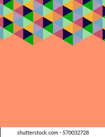 Colorful triangle. Vector geomatic background.