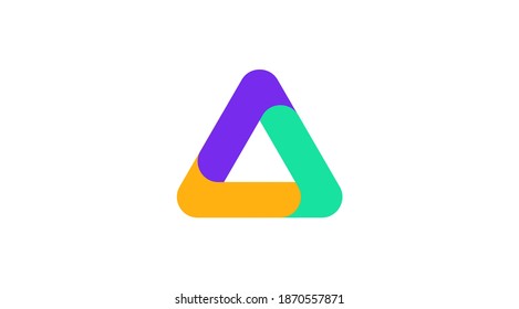 Farbiges Dreieck-Vektorsymbol. Farbiges Dreieck-Vektorlogo