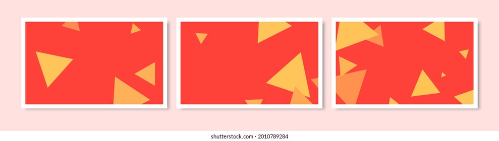 colorful triangles background. Abstract geometric set. Vector illustration