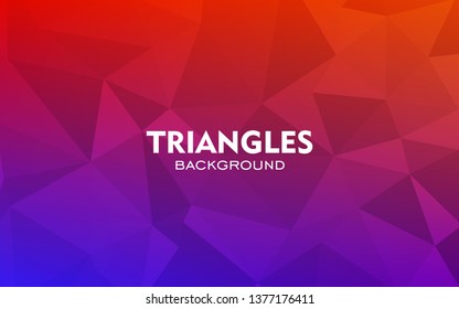 Colorful triangles background. Abstract polygonal illustration. Vector geometric image.