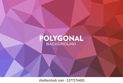 Colorful triangles background. Abstract polygonal illustration. Vector geometric image.
