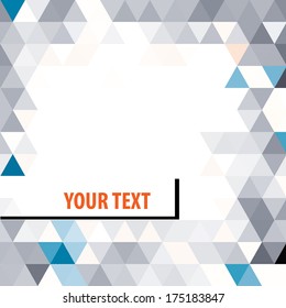 Colorful triangles background frame