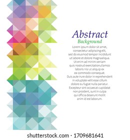 colorful triangles background. layout for presentation 