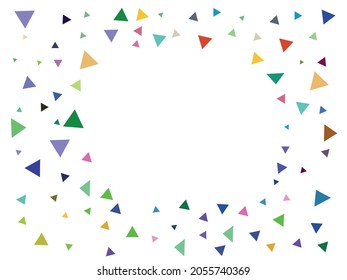colorful triangles background, very colorful, multicolored confetti for backgrounds. birthdays and parties