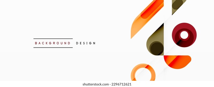 Colorful triangles and circles abstract background. Design for wallpaper, banner, background, landing page, wall art, invitation, prints, posters