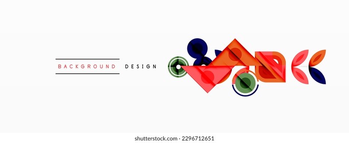 Coloridos triángulos y círculos de fondo abstracto. Diseño de fondo de pantalla, banner, fondo, página de inicio, arte mural, invitación, impresiones, carteles