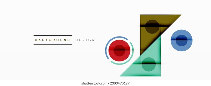 Coloridos triángulos y círculos de fondo abstracto. Diseño de fondo de pantalla, banner, fondo, página de inicio, arte mural, invitación, impresiones, carteles