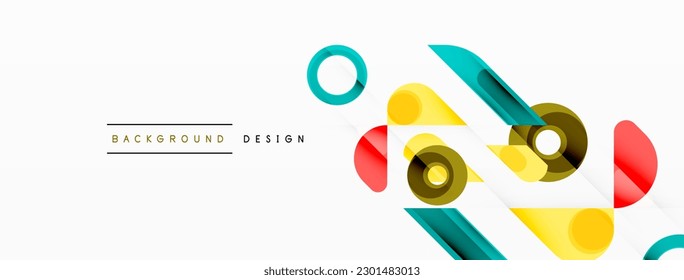 Coloridos triángulos y círculos de fondo abstracto. Diseño de fondo de pantalla, banner, fondo, página de inicio, arte mural, invitación, impresiones, carteles
