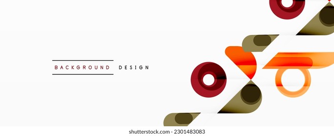 Colorful triangles and circles abstract background. Design for wallpaper, banner, background, landing page, wall art, invitation, prints, posters