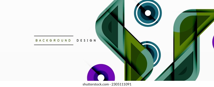 Coloridos triángulos y círculos de fondo abstracto. Diseño de fondo de pantalla, banner, fondo, página de inicio, arte mural, invitación, impresiones, carteles