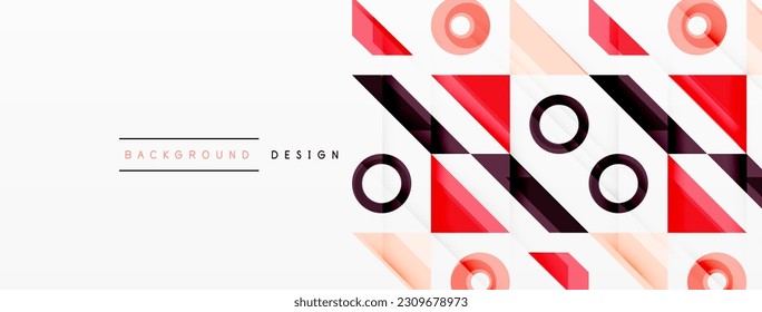 Coloridos triángulos y círculos de fondo abstracto. Diseño de fondo de pantalla, banner, fondo, página de inicio, arte mural, invitación, impresiones, carteles