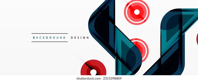 Colorful triangles and circles abstract background. Design for wallpaper, banner, background, landing page, wall art, invitation, prints, posters