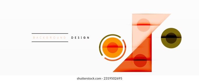 Colorful triangles and circles abstract background. Design for wallpaper, banner, background, landing page, wall art, invitation, prints, posters