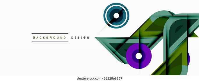 Coloridos triángulos y círculos de fondo abstracto. Diseño de fondo de pantalla, banner, fondo, página de inicio, arte mural, invitación, impresiones, carteles