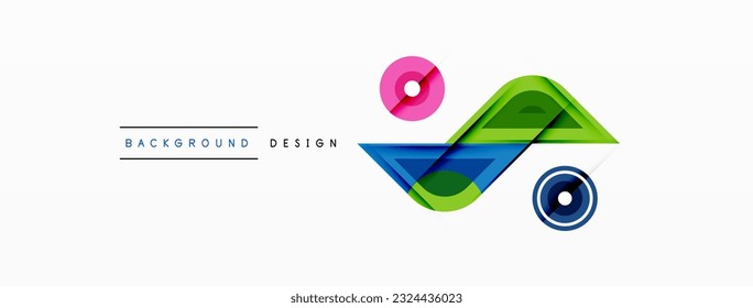 Colorful triangles and circles abstract background. Design for wallpaper, banner, background, landing page, wall art, invitation, prints, posters